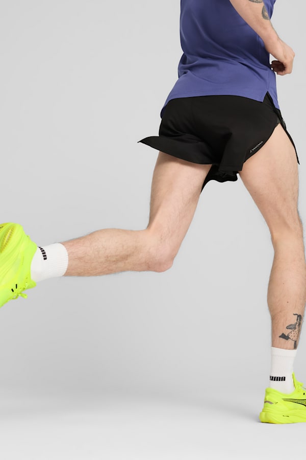Knit 3" Split Running Shorts Men, PUMA Black, extralarge